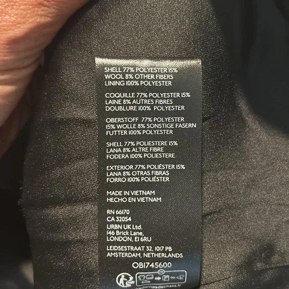 Free People Black and White Plaid Pea Coat - Picture 9 of 9